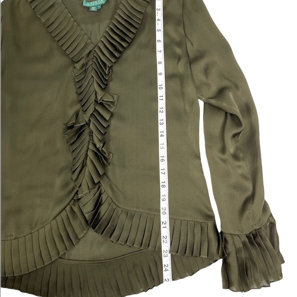Lauren by Ralph Lauren Silk Ruffled Blouse - Picture 7 of 11